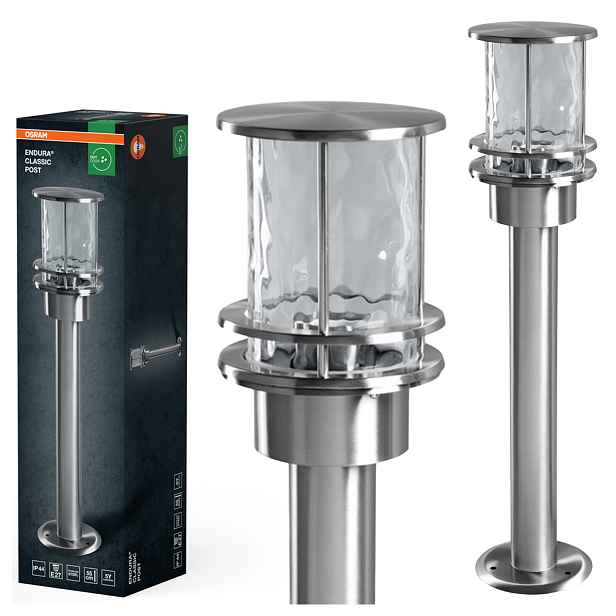 Zahradní sloupková venkovní lampa E27 z hliníku IP44 Endura Osram