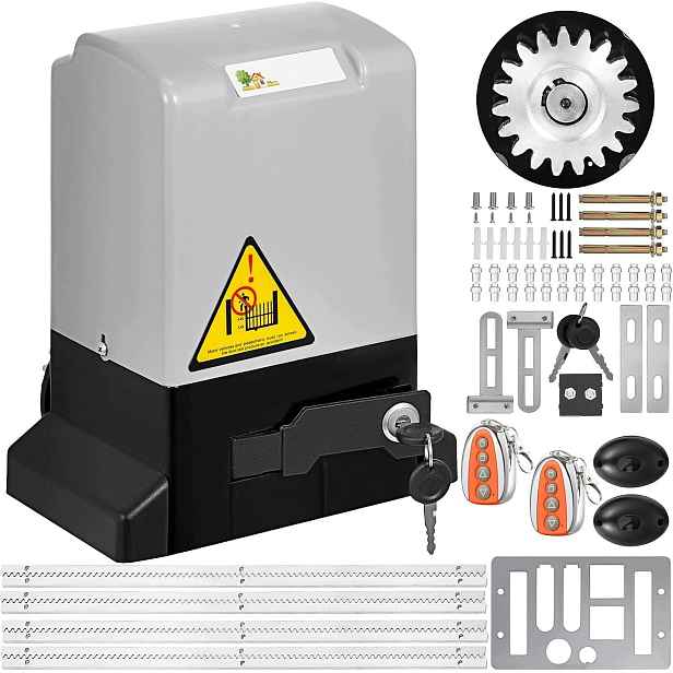 Automatické otvírání brány 370W 220V pro posuvné brány 600KG se 2 dálkovými ovladači