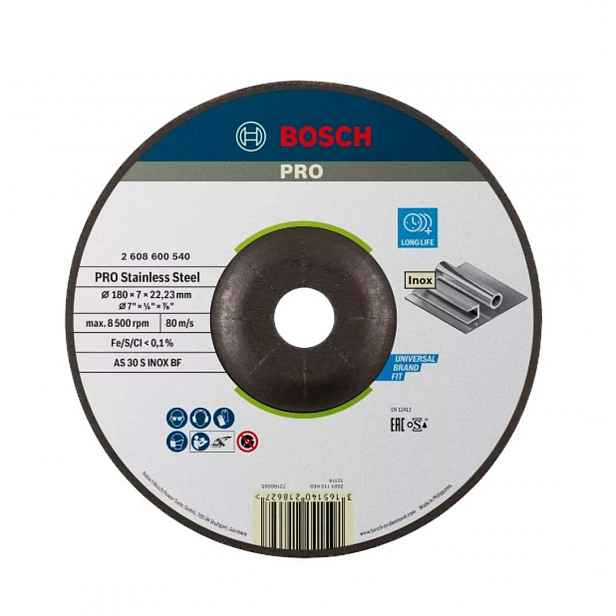 Bosch - Brusný kotouč na nerezovou ocel 180x22,23 mm 2608600540