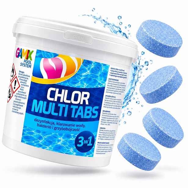 Fungicidní Tablety 3V1 Chlor Multi 3KG 200G 15X200G Do Bazénu Chemie