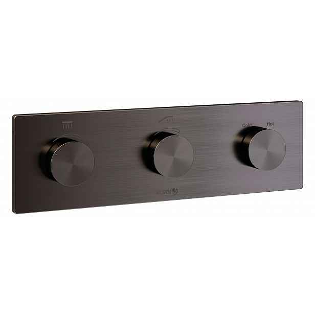 Kludi Tronic - Termostatická baterie pod omítku, pro 2 spotřebiče, broušený Gunmetal 38300N2-00
