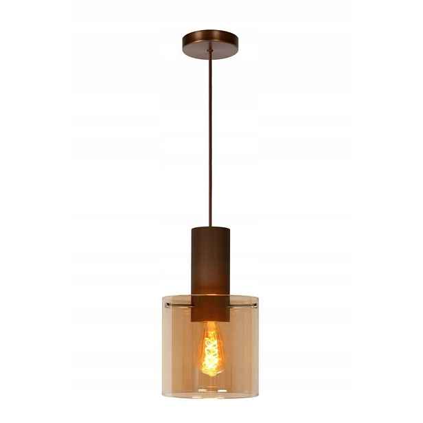 Lucide Toledo Závěsná lampa E27 40W Hnědá se sklem IP20
