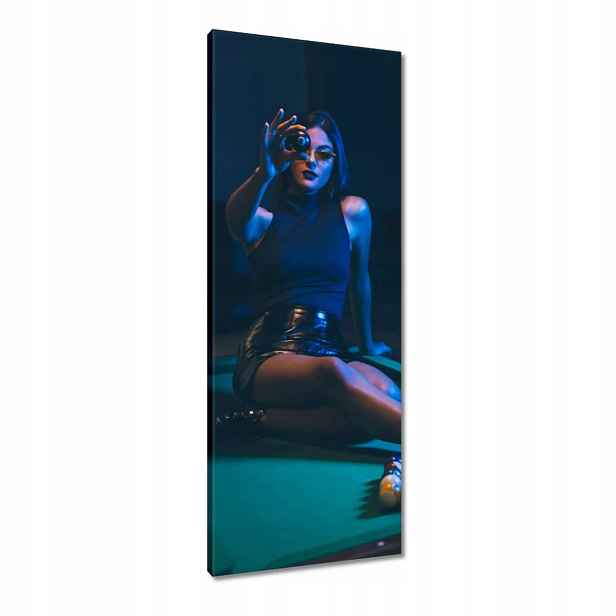 Obrazy 40x100 Kulečník Hra Stůl Bílé Tyče