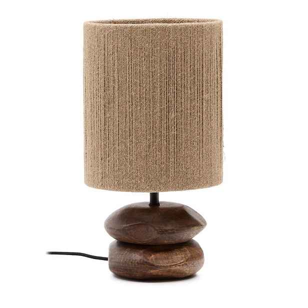 Stolní lampa v tmavě přírodní barvě z masivu akácie (výška 43 cm) Kor – Kave Home