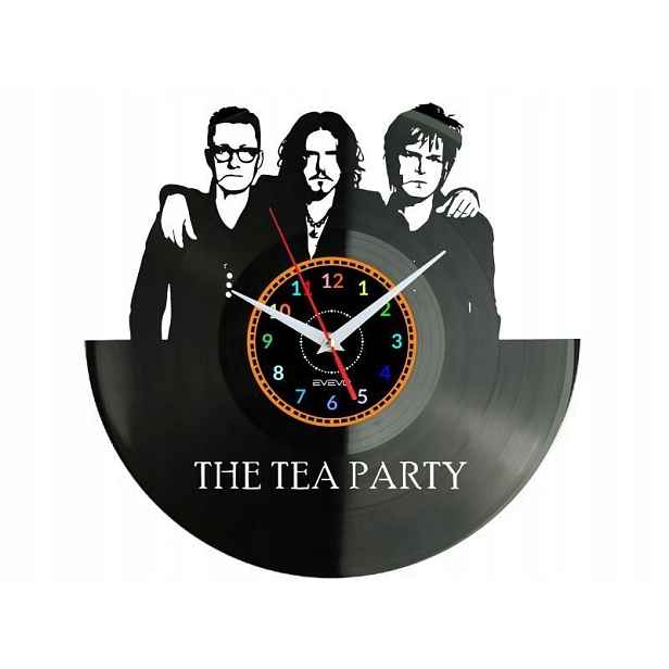 Tea Party Dárek Originální dekorace do domu Hodiny z vinylové desky