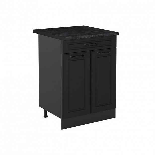 Vicco SPODNÍ SKŘÍŇKA KUCHYŇSKÉ LINKY R-Line, Antracitový venkovský dům/Antracit, 60 cm se zásuvkou pracovná doska antracitová
