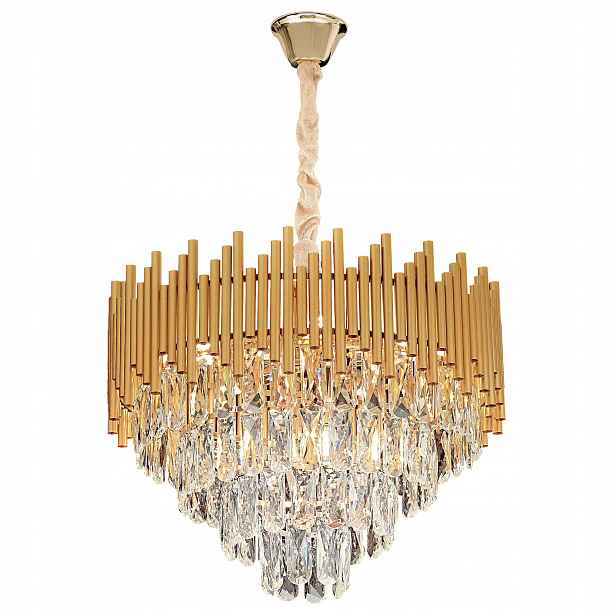Závěsná lampa Lustr Zlatý Moderní Glamour do obývacího pokoje E14 Toolight