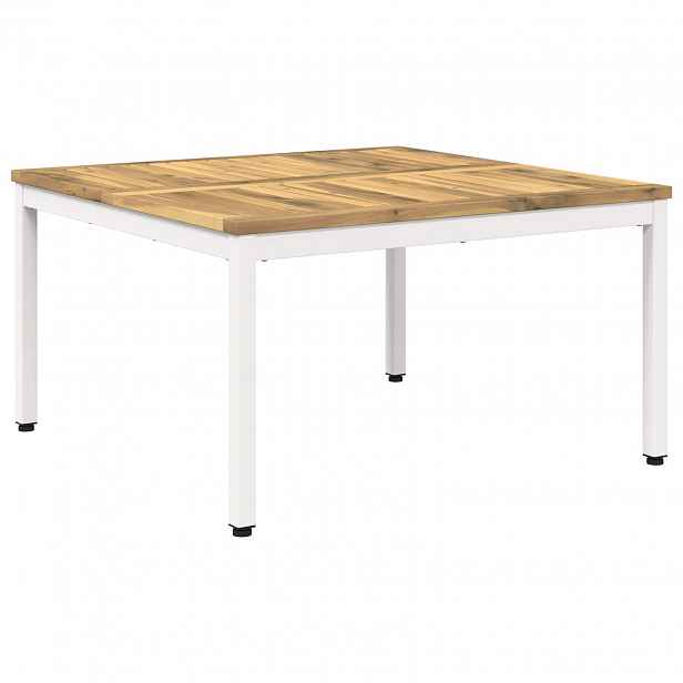 vidaXL Konferenční stolek Bílá 80 x 80,5 x 45 cm Masivní akátové dřevo