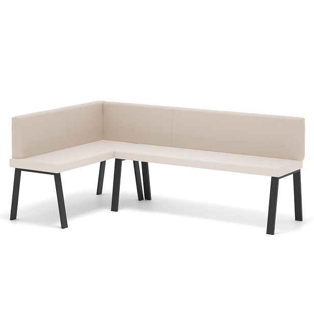 Idohome ROHOVÁ LAVICE MONO Y levá ekokůže hladká, 142/196 cm, béžová