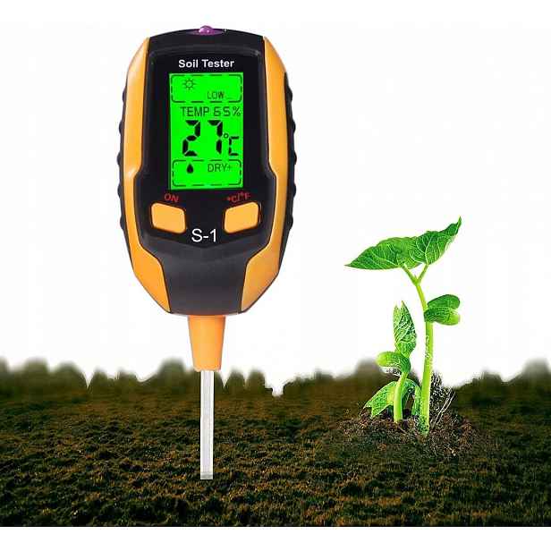 Měřič Zahradnický Tester Ph Půdy, Teplota, Vlhkost 5V1