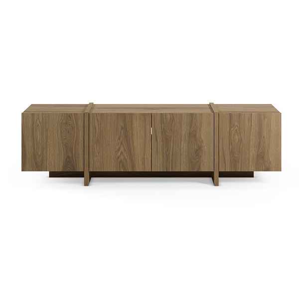 TV stolek v dekoru dubu v přírodní barvě 180x55x35 cm Volia – Marckeric