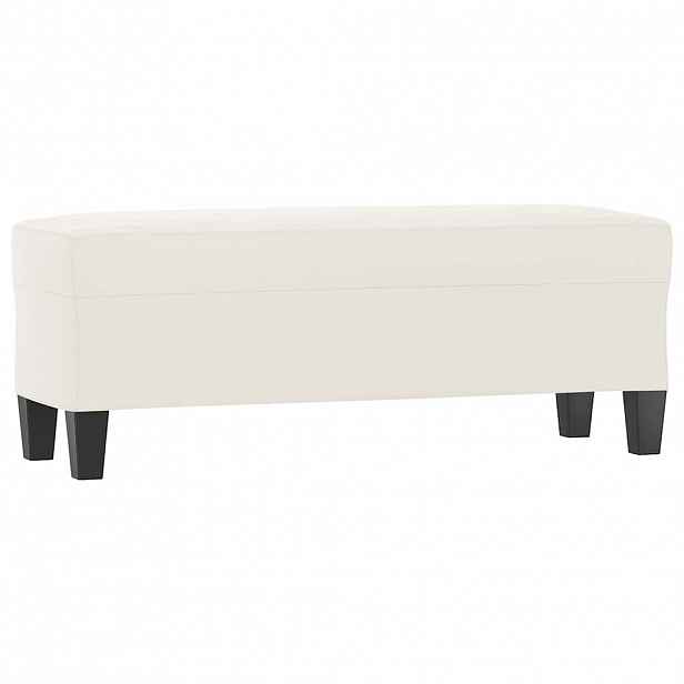 vidaXL Lavice béžová 100x35x41 cm tkanina z mikrovlákna