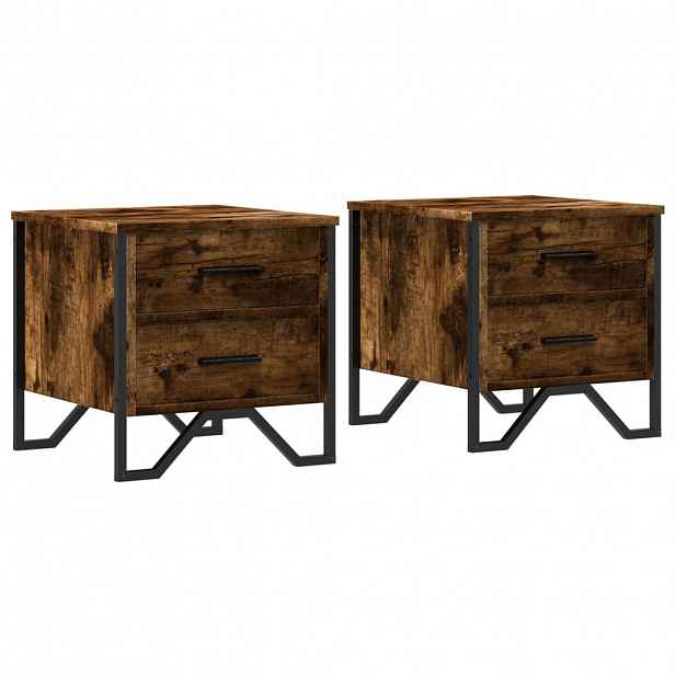 vidaXL Noční stolky 2 ks kouřový dub 40 x 41 x 40 cm kompozitní dřevo