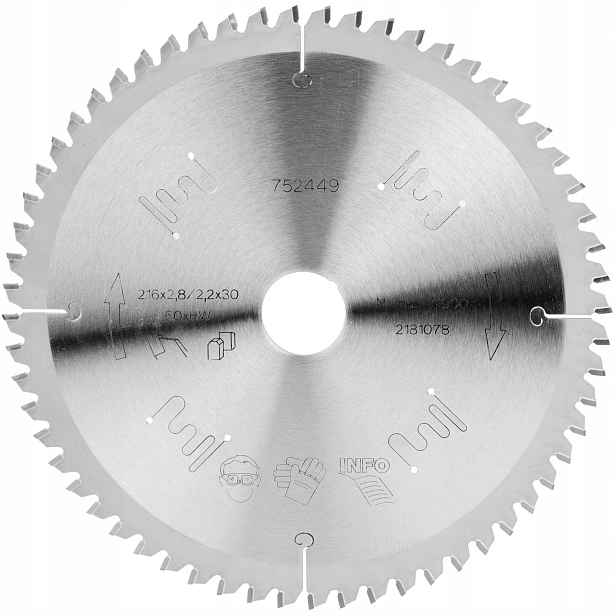 Hikoki 752449 Kotouč Na Lamináty A Hliník 216x30 60 Zubů