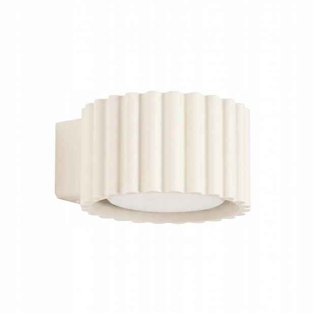 Nástěnná lampa béžová, vroubkovaná, plochá Aura Sollux SL.2614