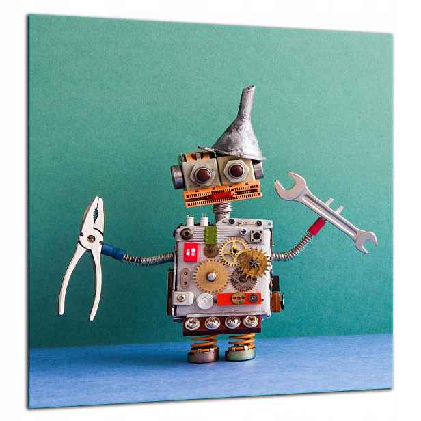 Skleněná Ochranná Deska Panel Lepidlo 60x65 Robot