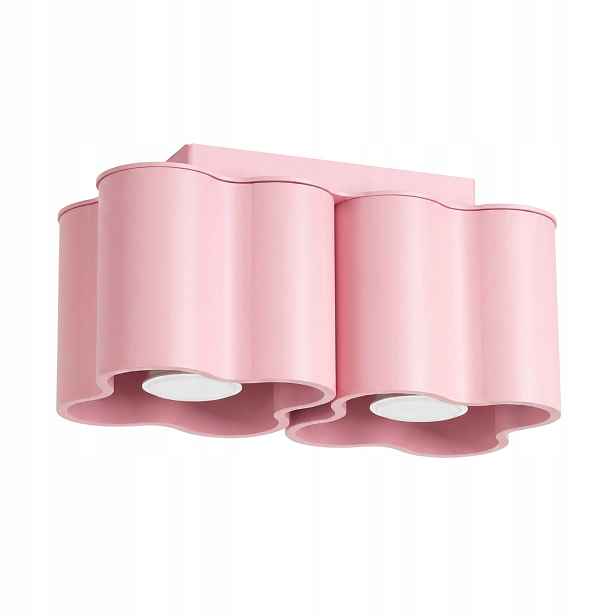 Sollux Lighting stropní spot dvojitý růžový obláčky 2xGU10 10W Ovio