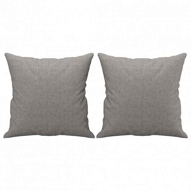 vidaXL Dekorační polštáře 2 ks světle šedé 40 x 40 cm textil