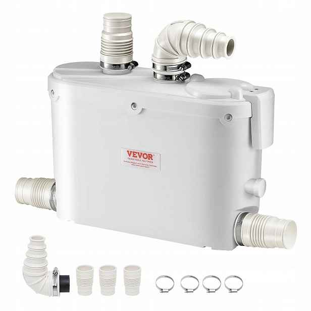 Wc drtící čerpadlo s odpadní vodou 500 W 4 vstupy silné 110 L/min
