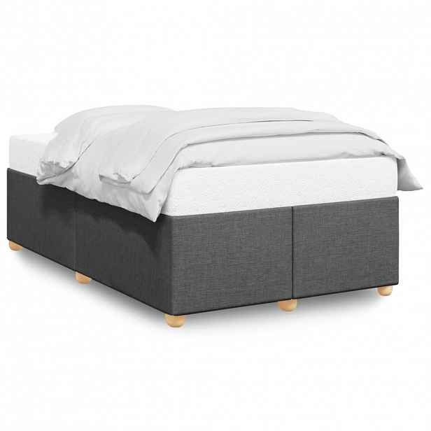 vidaXL Rám postele bez matrací tmavě šedá 120x190 cm textil