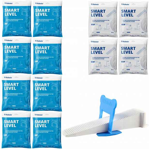 Kubala Smart Level Pro Vyrovnávání Klínových Dlaždic 200 Klipsy 2MM 800 Kusů