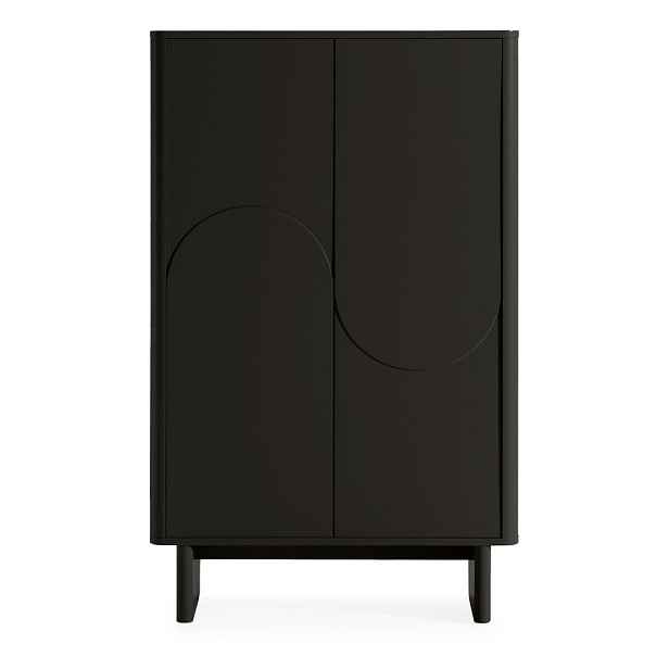 Černá skříňka 80x130x40 cm Solei – MOME