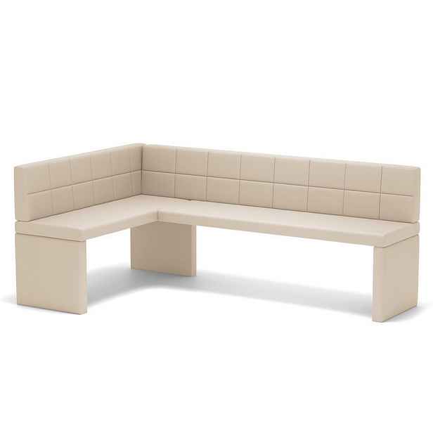 Idohome ROHOVÁ LAVICE MELVIN levá ekokůže, 128/168 cm, béžová