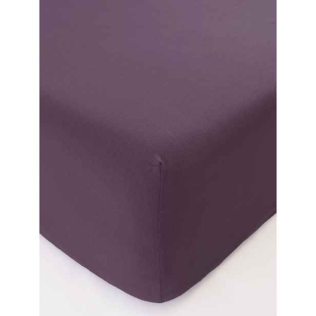 MKLuzkoviny.cz Jersey prostěradlo s elastanem Deluxe 90 × 200 cm – ametystová