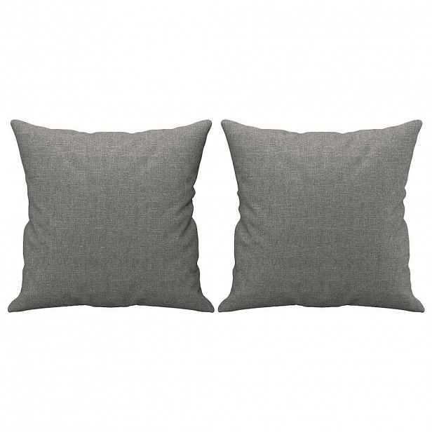 vidaXL Dekorační polštáře 2 ks tmavě šedé 40 x 40 cm textil