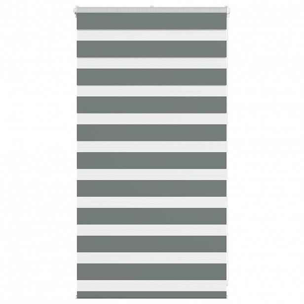 vidaXL Zebra roleta tmavě šedá 80x100 cm šířka látky 75,9 cm polyester