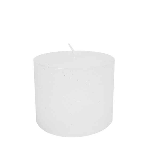 Bílá nevonná svíčka M válec  - Ø10*10cm Mars & More