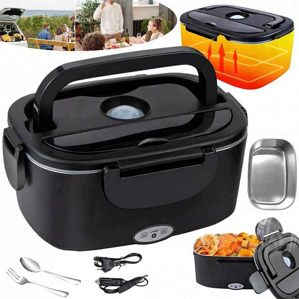 Elektrický Obědový Box Vyhřívaný 1,5L 60W Nerezová Ocel Trvanlivost