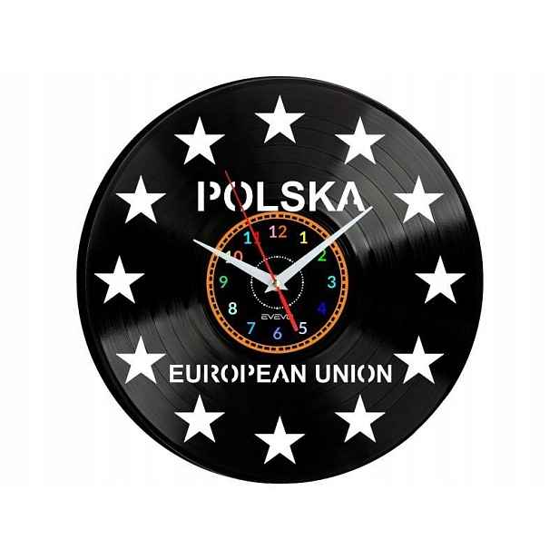 Evropská Unie Polsko Nápad na Dárek Nástěnná Dekorace z vinylové desky