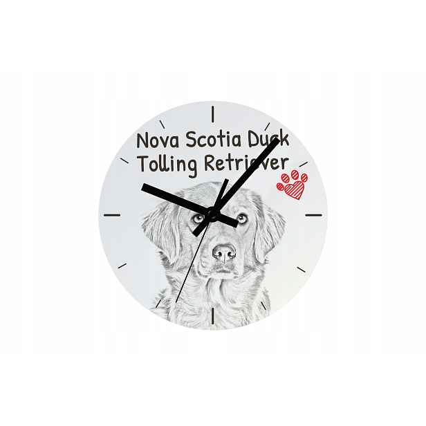 Retrívr z Nového Skotska, závěsné a stojící hodiny se psem, personalizace