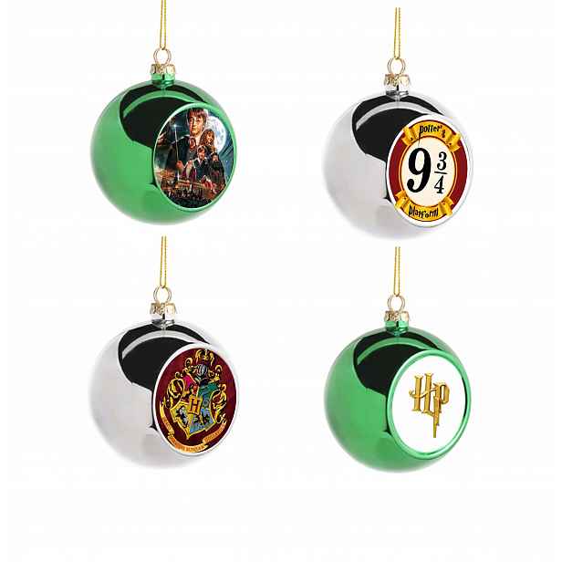 Sada Vánoční Koule New year Silvestr dárek dekor Harry Potter