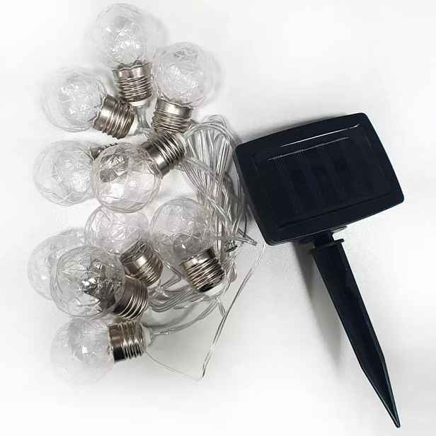 Dekorativní 10x LED venkovní solární řetěz 2m IP44 Trixline