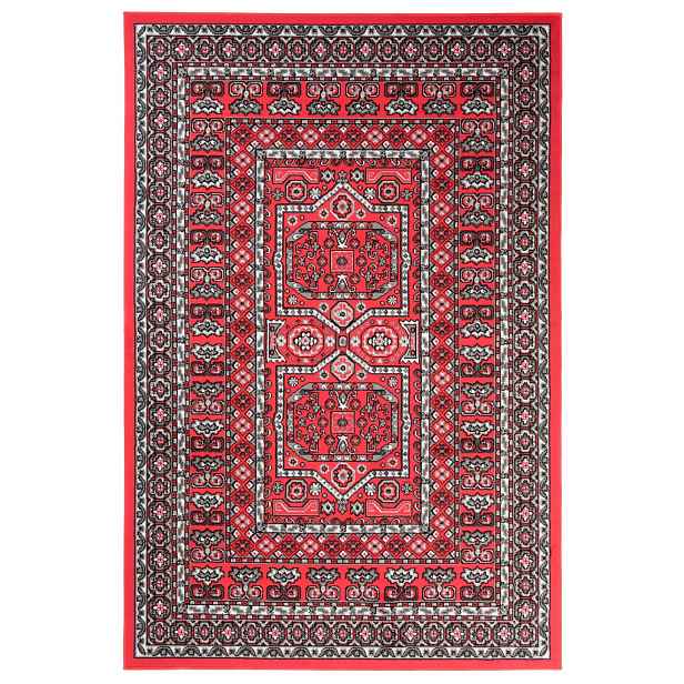 Koberec do chodby červený 80x150 cm rámeček tradiční měkký pro alergiky