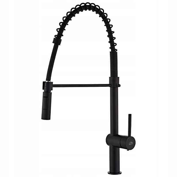 Kuchyňská Baterie Vysoká 62 CM, Pružinová, Černá