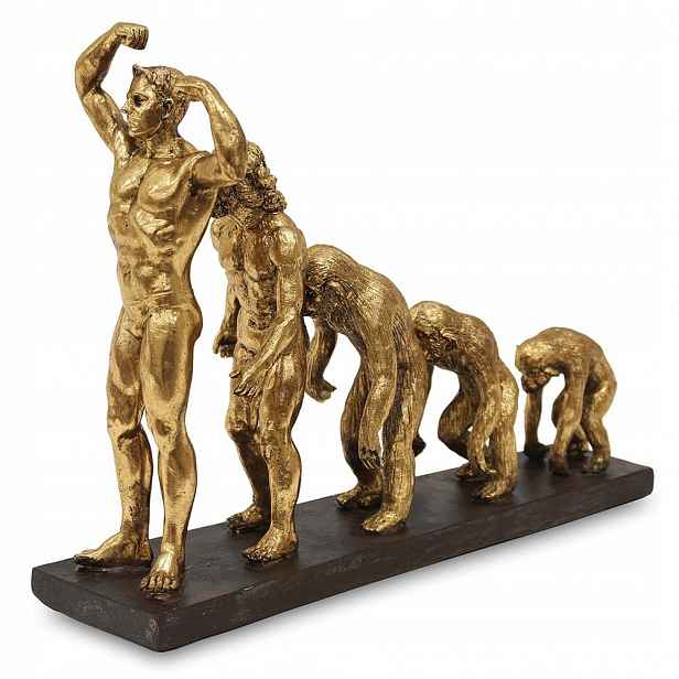 Velká Figurka Zlatá Evoluce Darwina 25x33 cm 30