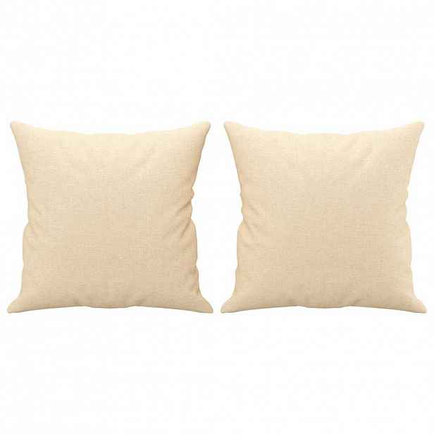 vidaXL Dekorační polštáře 2 ks krémové 40 x 40 cm textil
