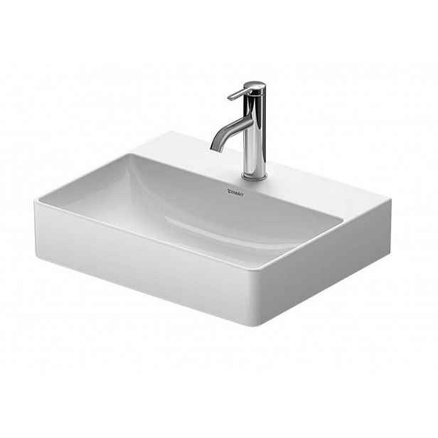 Duravit DuraSquare - Umyvadlo na desku, 50x40 cm, 1 otvor pro baterii, DuraCeram, bílá 2356500071