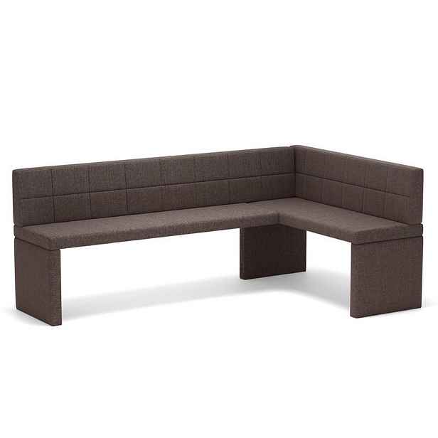 Idohome ROHOVÁ LAVICE MELVIN pravá tkanina, 128/168 cm, hnědá