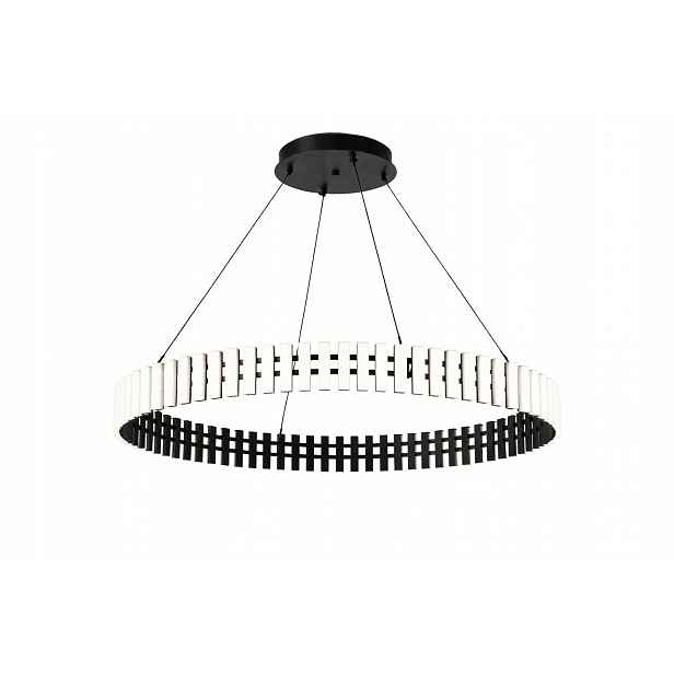 Klavia 60 Moderní Led kruhová lampa, černá, 60 cm