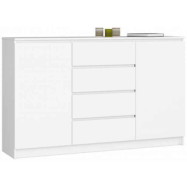 Komoda K160 2D 4SZ Clp Pk Bílá Akd