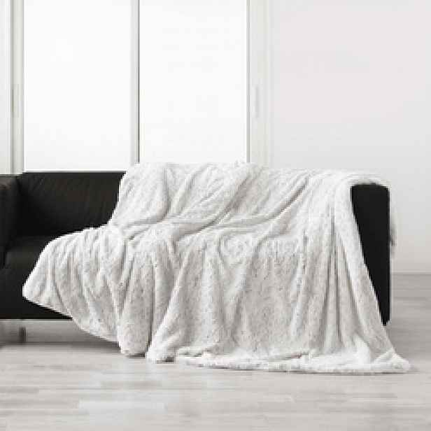 Přehoz Z Umělé Kožešiny 180 X 220 CM Polyester Bílý