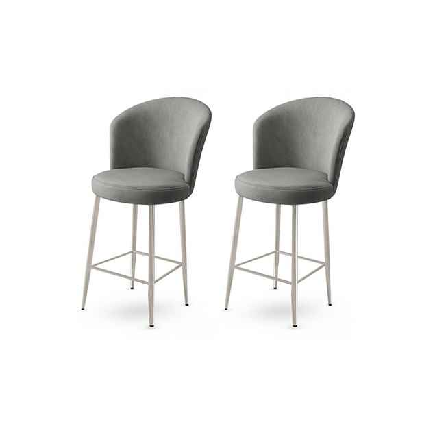 Sada barových židlí Fora Grey and Chrome, 2 ks, 2 ks