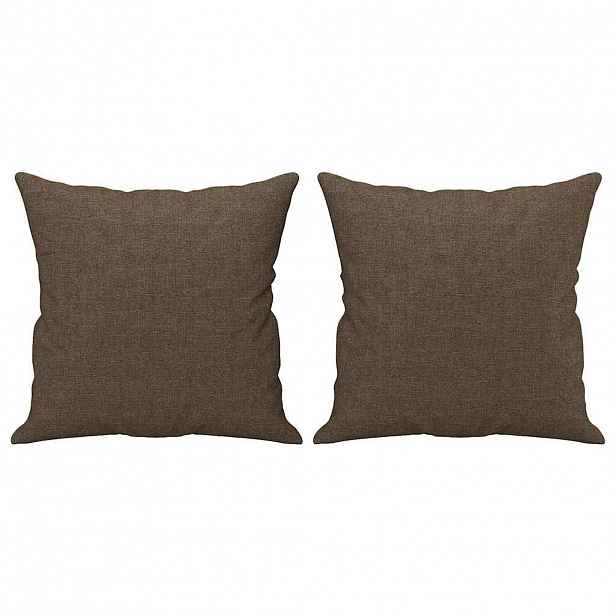vidaXL Dekorační polštáře 2 ks hnědé 40 x 40 cm textil