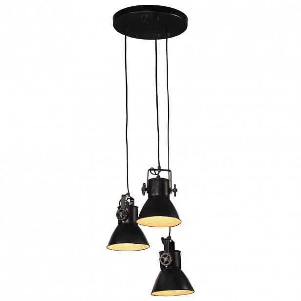 vidaXL Závěsné svítidlo 25 W černé 30 x 30 x 100 cm E27