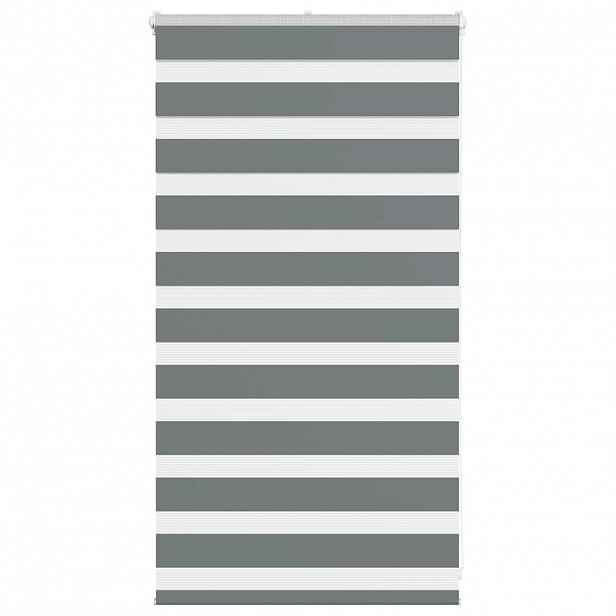 vidaXL Zebra roleta tmavě šedá 90x100 cm šířka látky 85,9 cm polyester