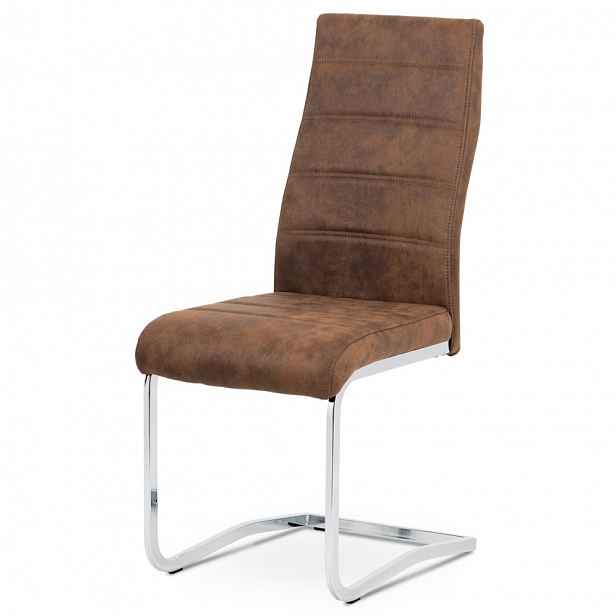 Jídelní židle DCH-451 BR3, hnědá/chrom
